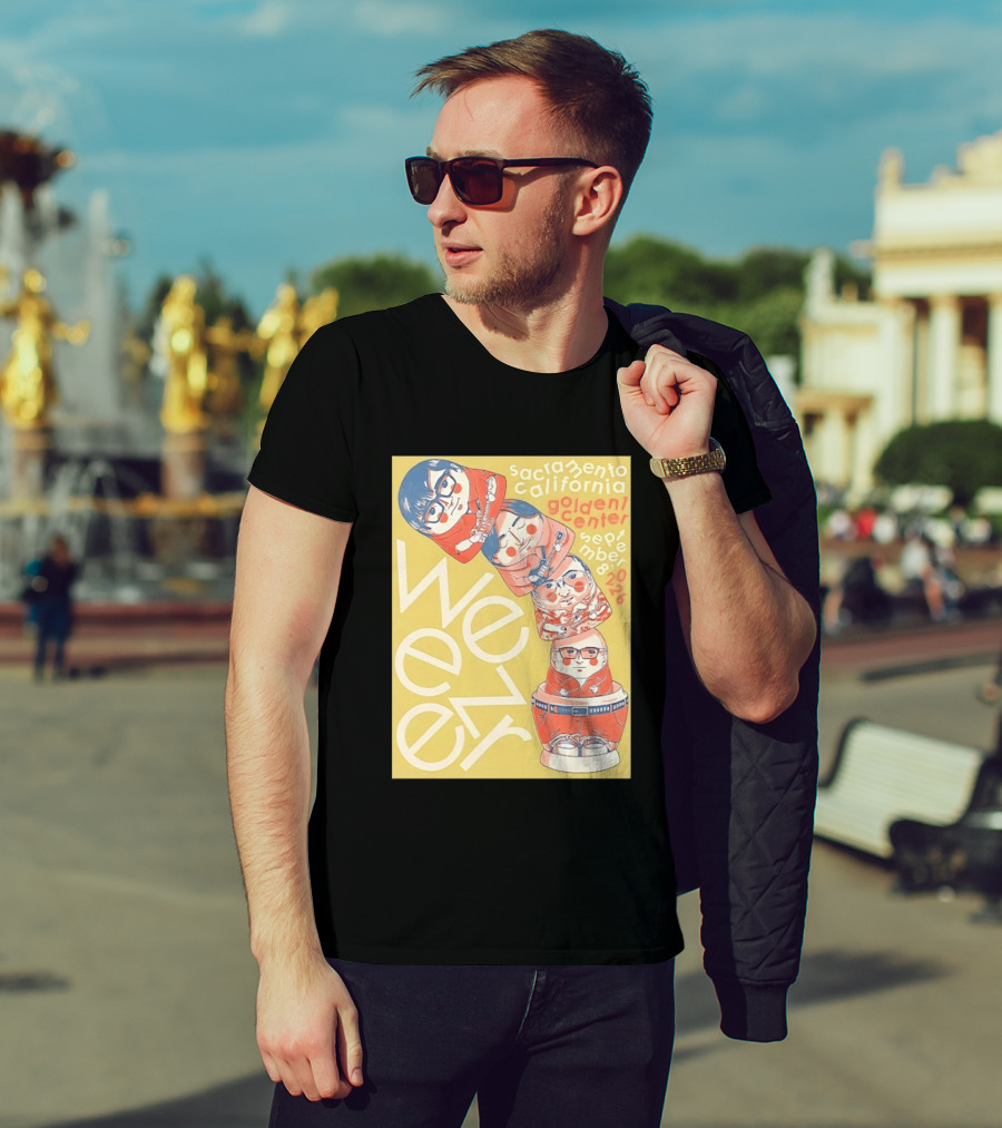 Sacramento California Golden 1 Center September 8 2026 Weezer Concert Matryoshka Dolls T-Shirt