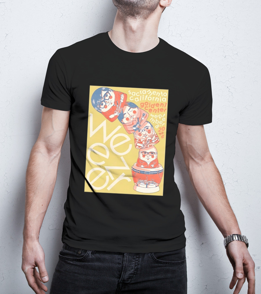 Sacramento California Golden 1 Center September 8 2026 Weezer Concert Matryoshka Dolls T-Shirt