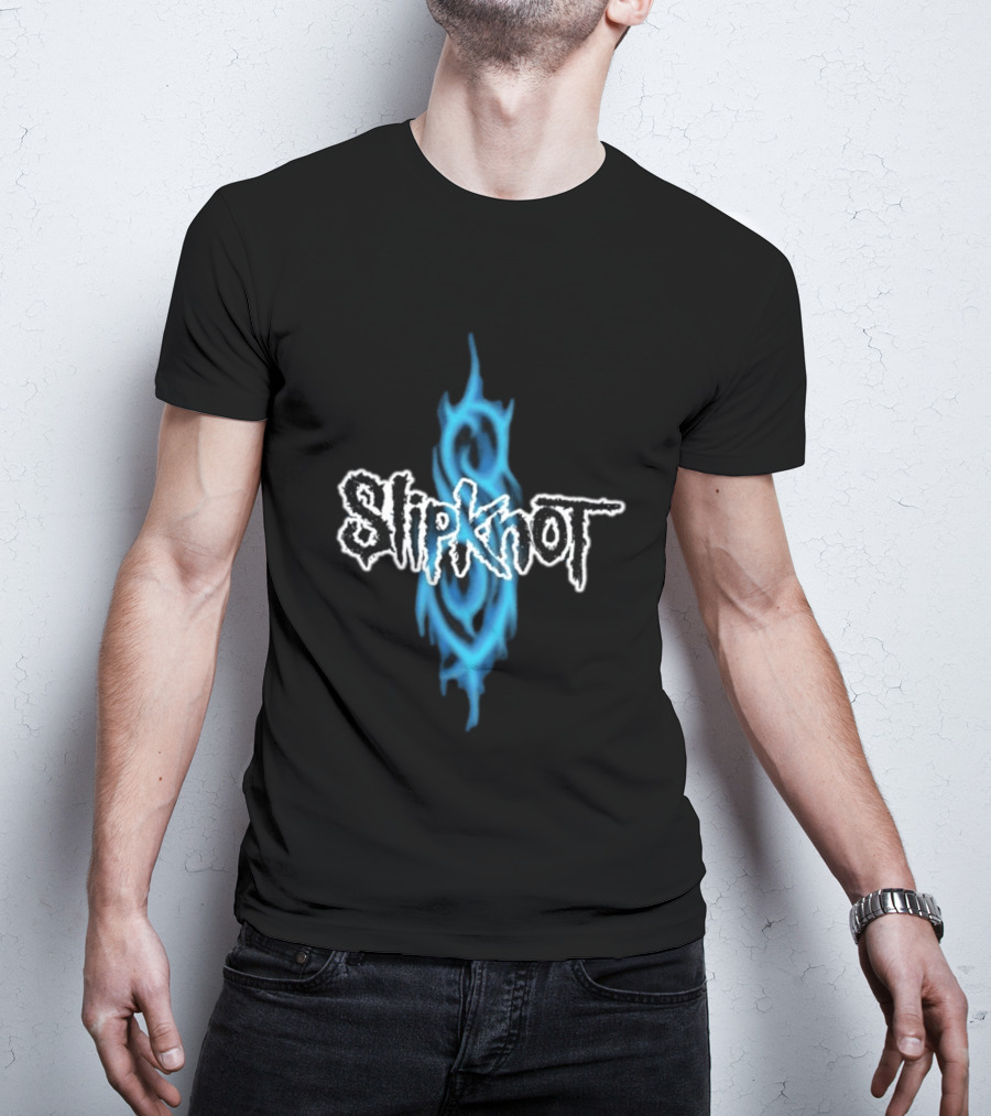 Slipknot Blue Tribal Flame Caustic Agnostic T-Shirt