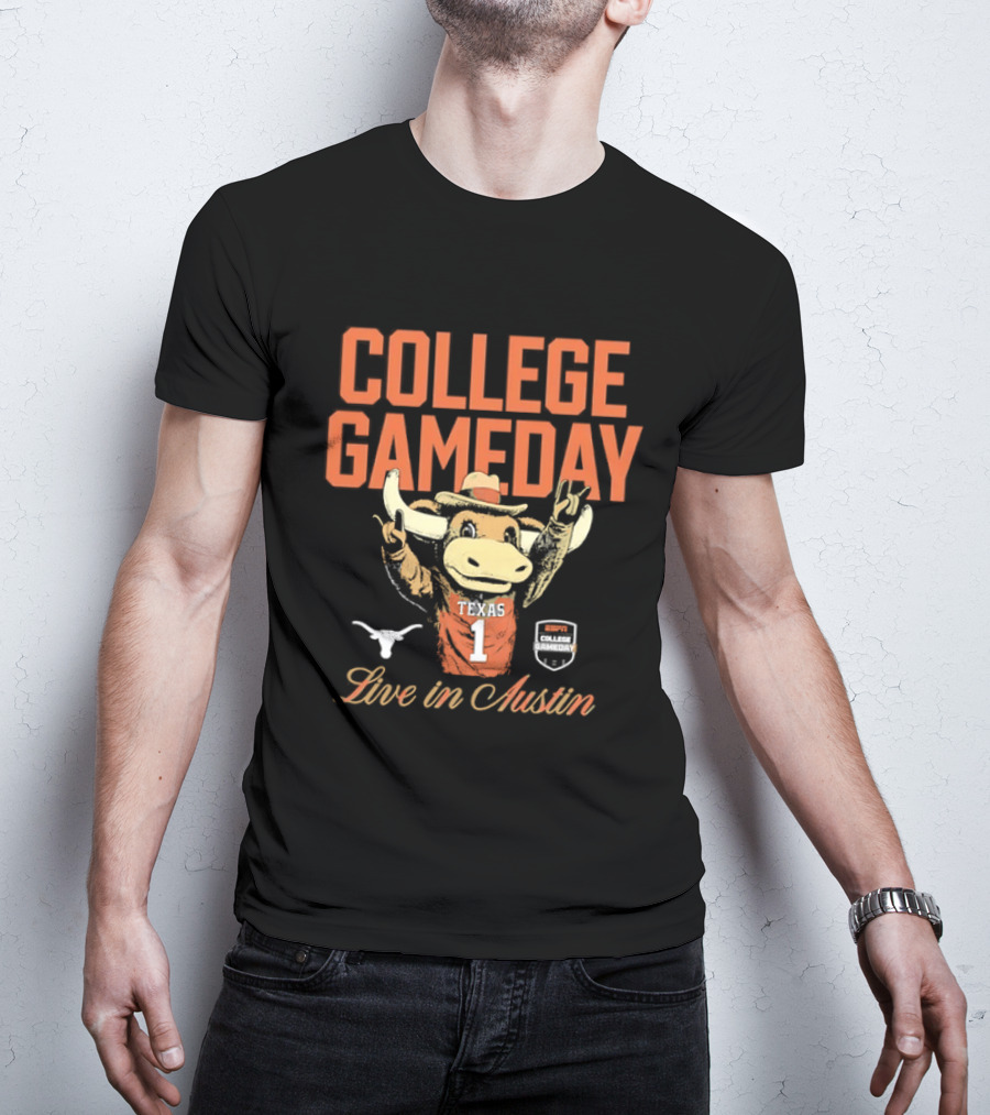 College Gameday Live In Austin Texas Longhorns Number 1 T-Shirt
