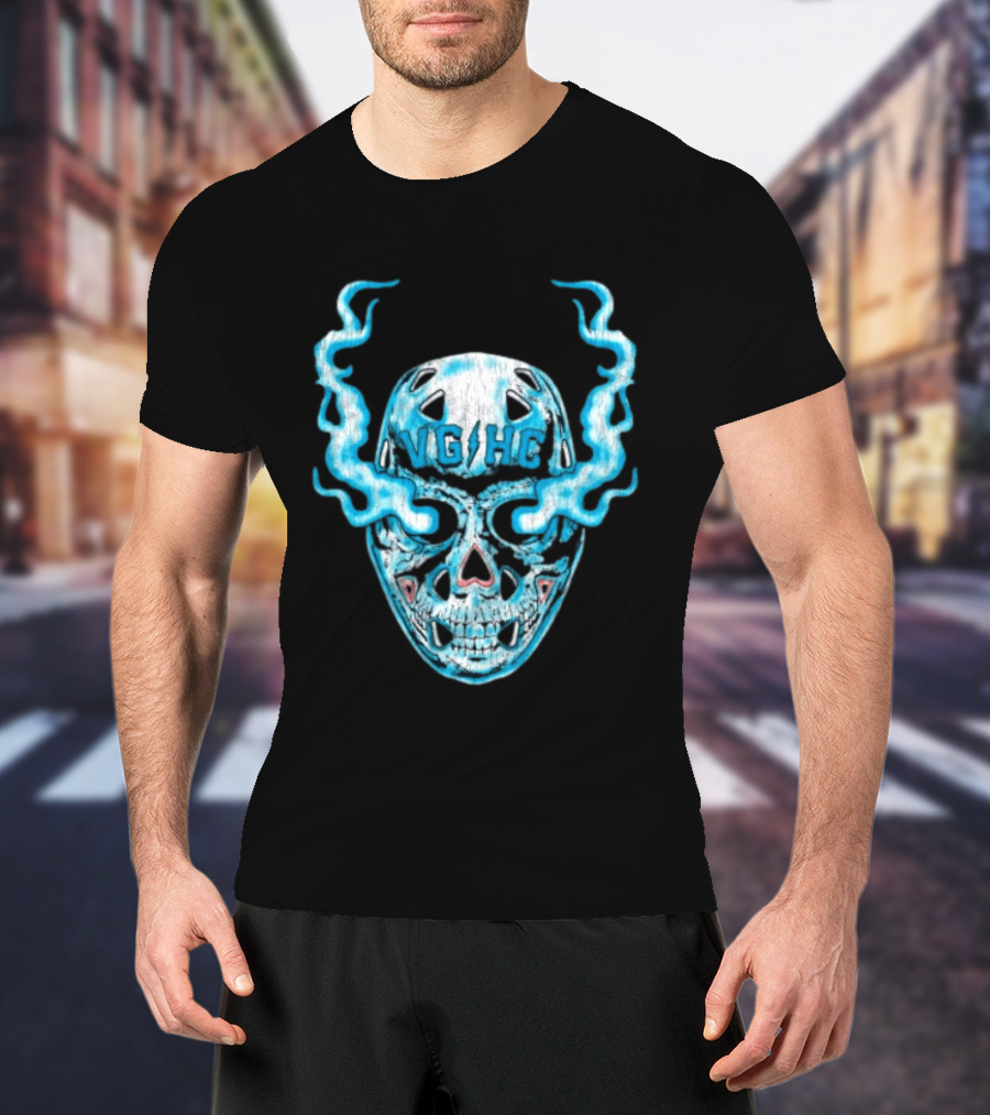 Violent Gentlemen Hockey Club VGHC Skull Mask Smoky Blue T-Shirt