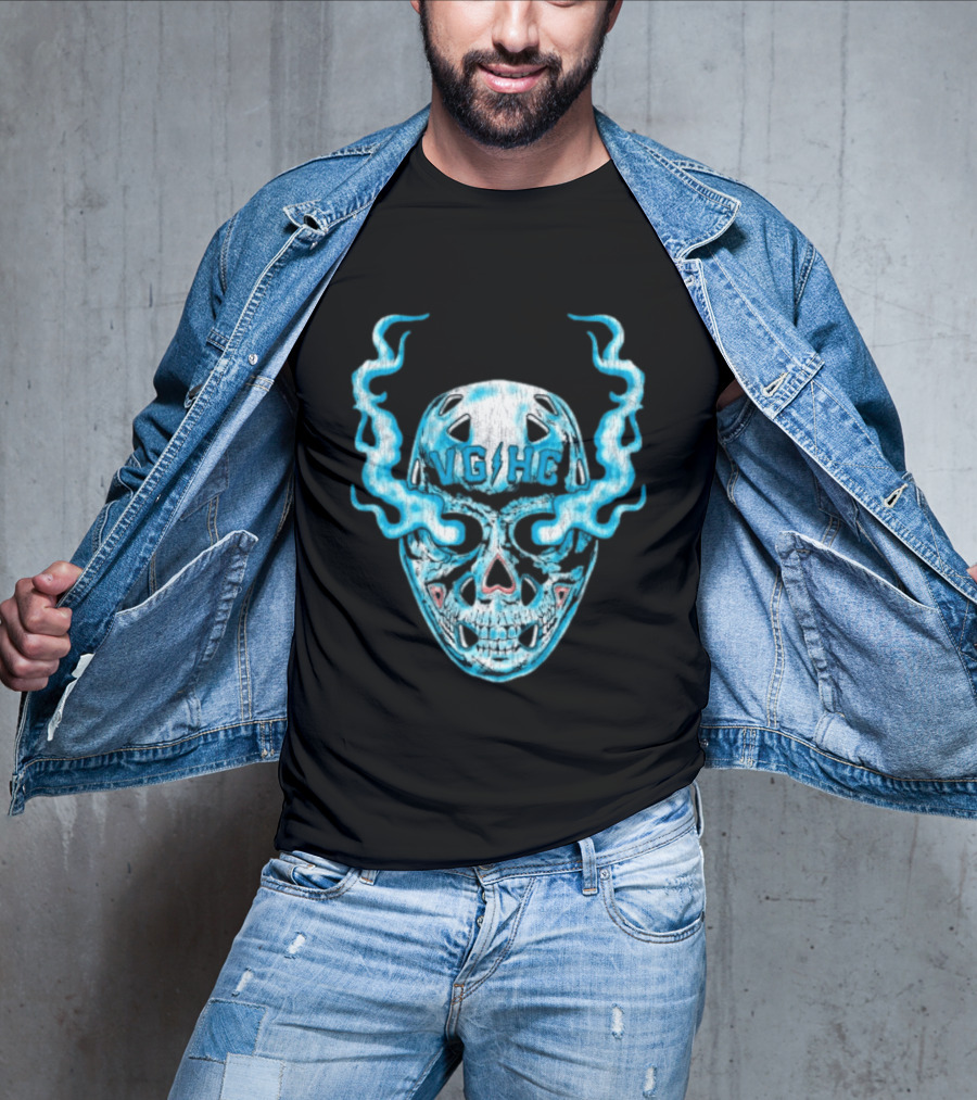 Violent Gentlemen Hockey Club VGHC Skull Mask Smoky Blue T-Shirt