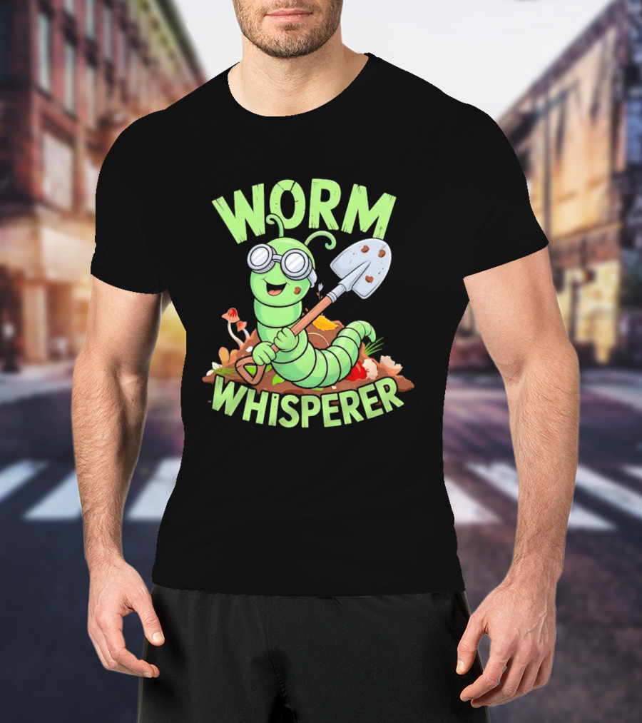 Worm Whisperer Compost Gardening Enthusiast Worm T-Shirt