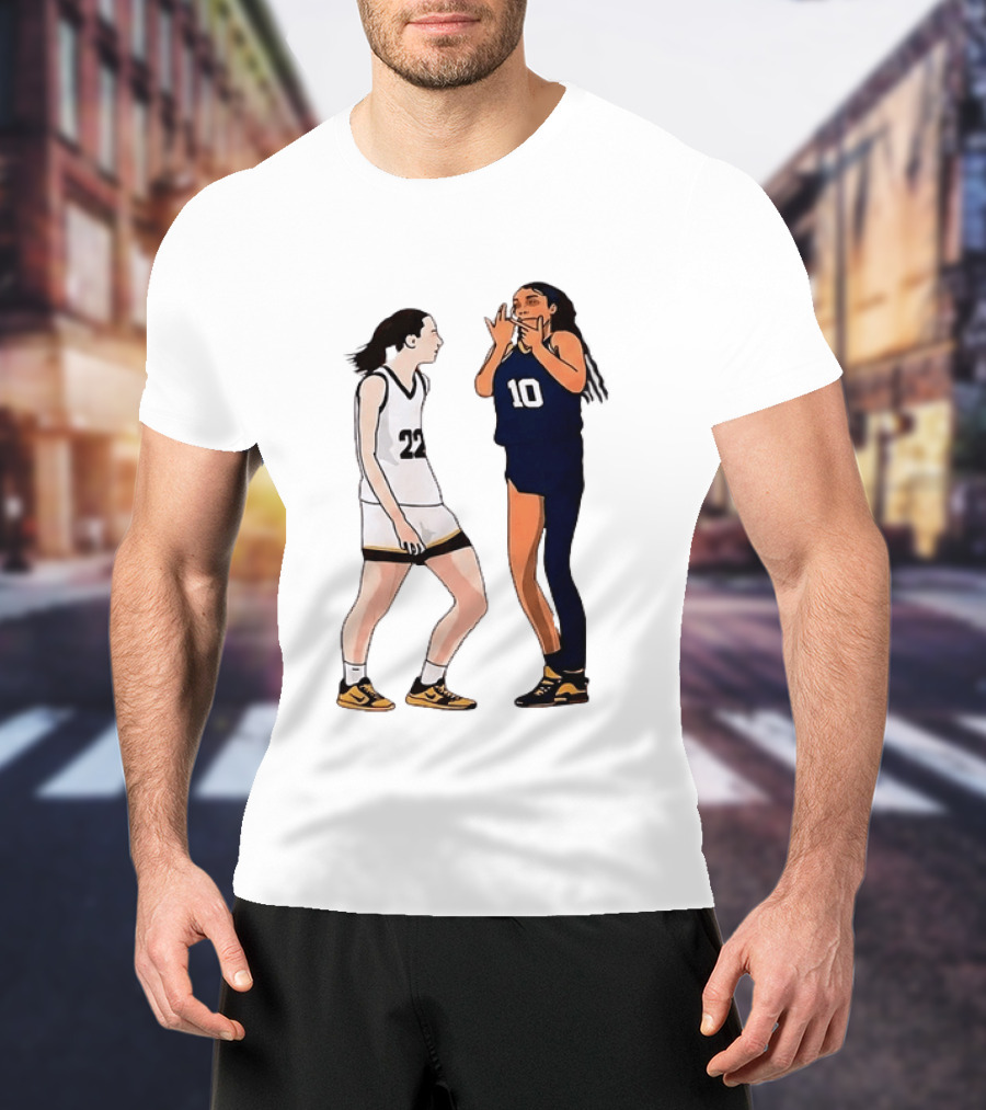 Caitlin Clark Angel Reese Basketball Rivalry 22 Vs 10 T-Shirt