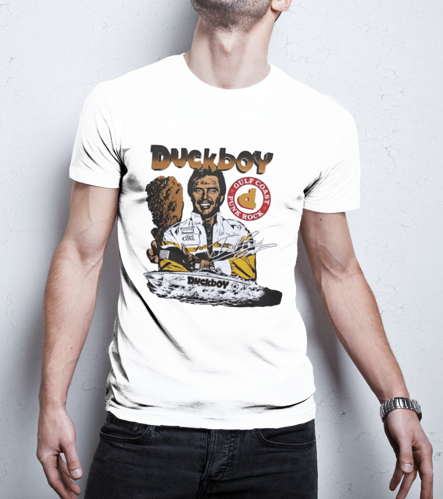 Duckboy Gulf Coast Punk Rock Diet Coke Racing Boat Signature T-Shirt