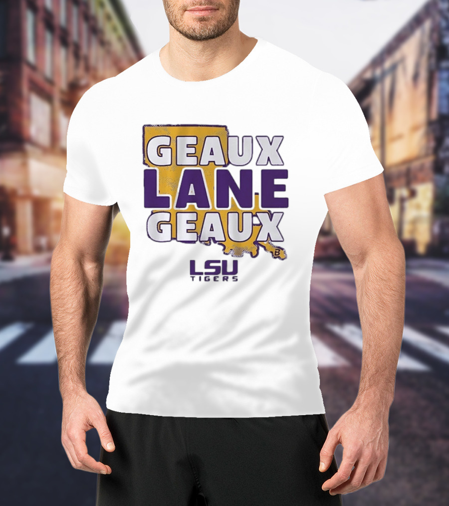 Geaux Lane Geaux LSU Tigers Louisiana State University Map T-Shirt