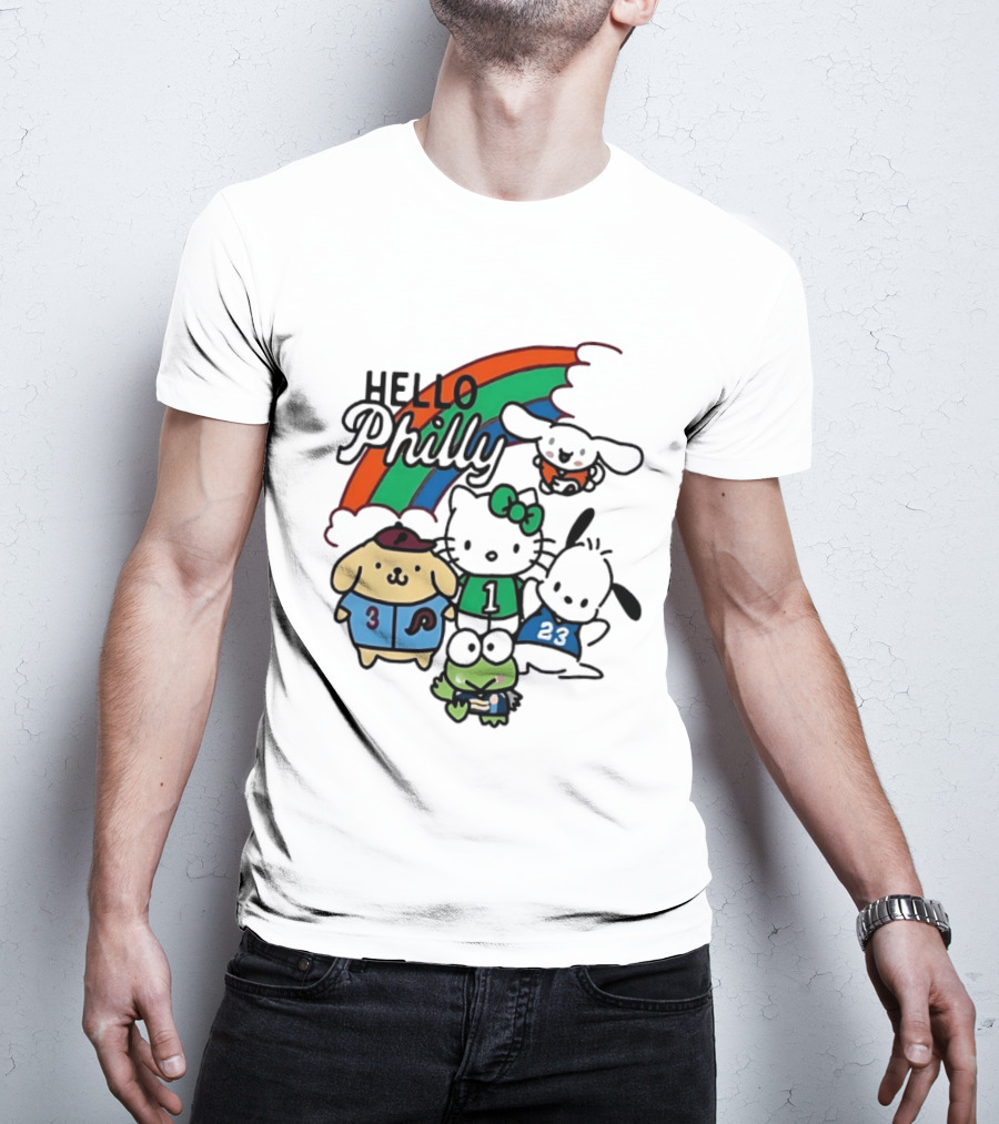 Hello Philly Sanrio Characters Rainbow Sports Team T-Shirt