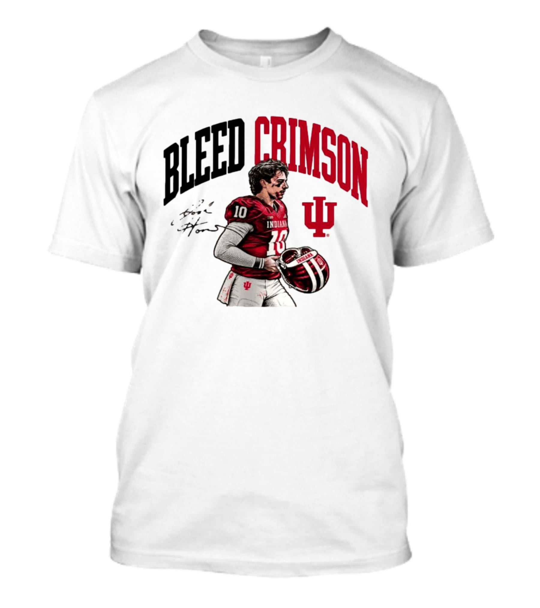 Bleed Crimson Indiana Josh Hoover IU Football T-Shirt