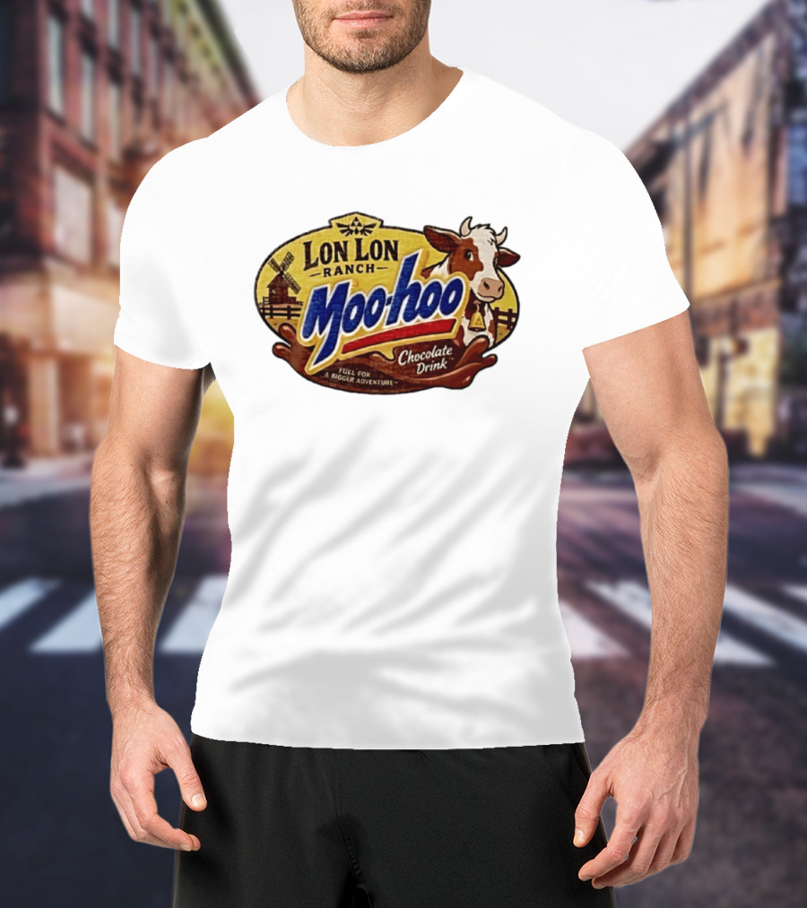 Lon Lon Ranch Moo Hoo Chocolate Drink Fuel For A Bigger Adventure Legend Of Zelda T-Shirt