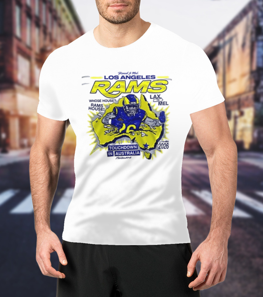 Los Angeles Rams Touchdown Fans Support Down Under Australia T-Shirt