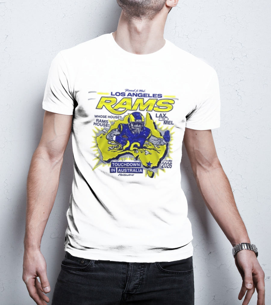 Los Angeles Rams Touchdown Fans Support Down Under Australia T-Shirt