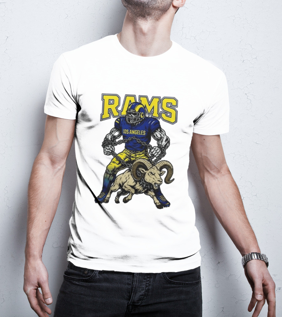 Los Angeles Rams Chain Wielding Mascot Power T-Shirt
