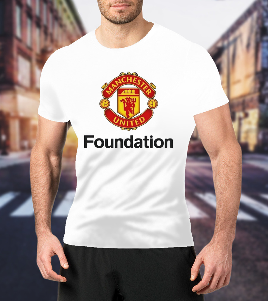Manchester United Foundation Logo Man Utd Charity Football Initiative T-Shirt