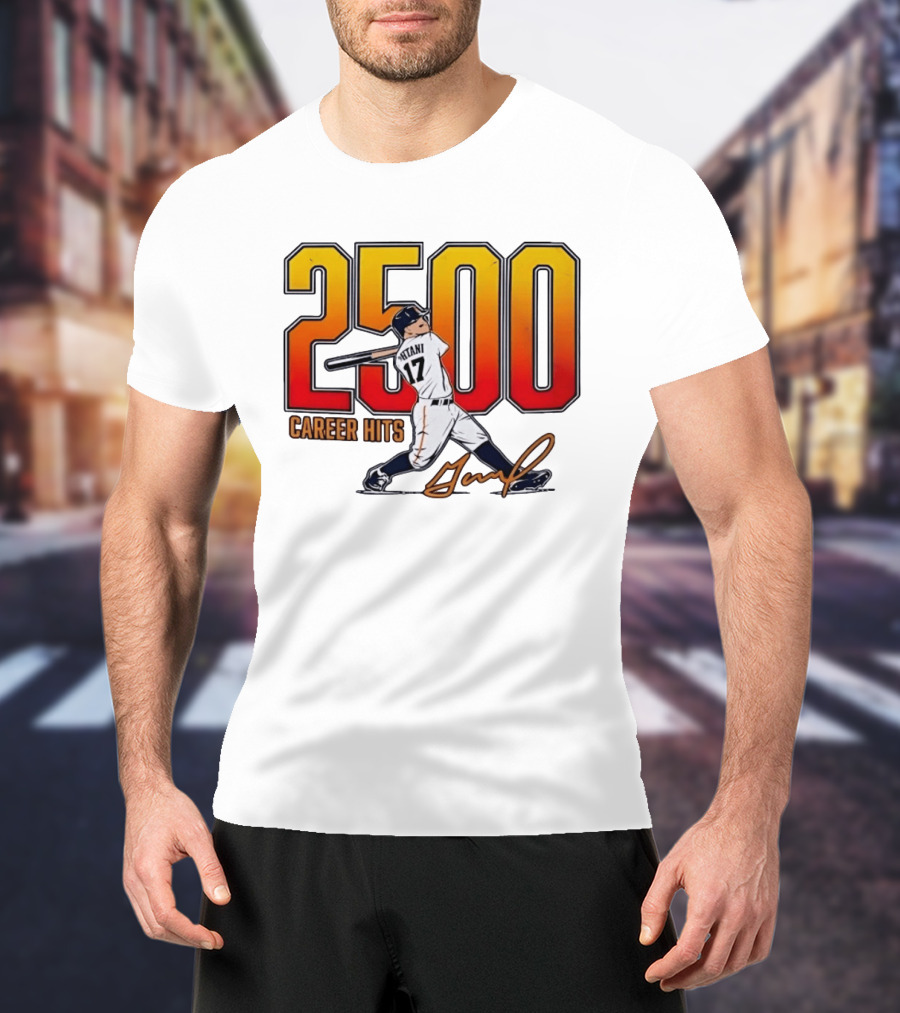 Shohei Ohtani 2500 Career Hits 17 Baseball Player Signature T-Shirt