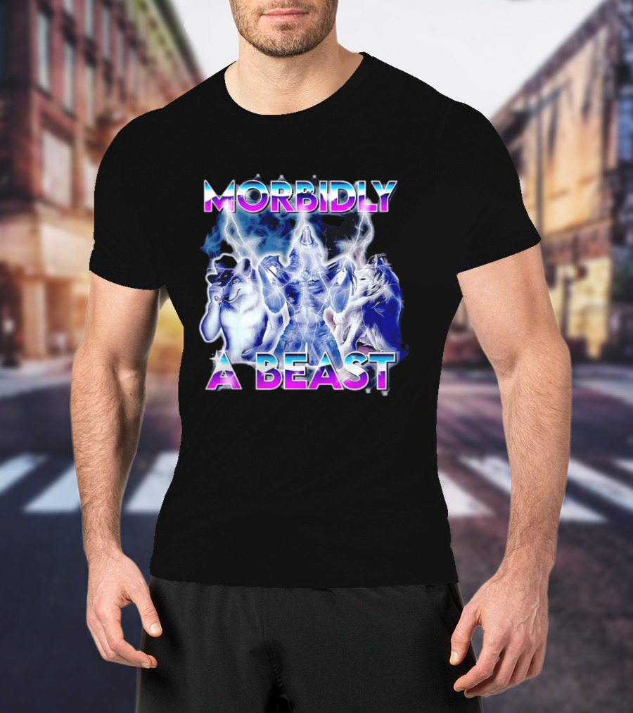 Morbidly A Beast Werewolf Aesthetic Electric Wolves T-Shirt