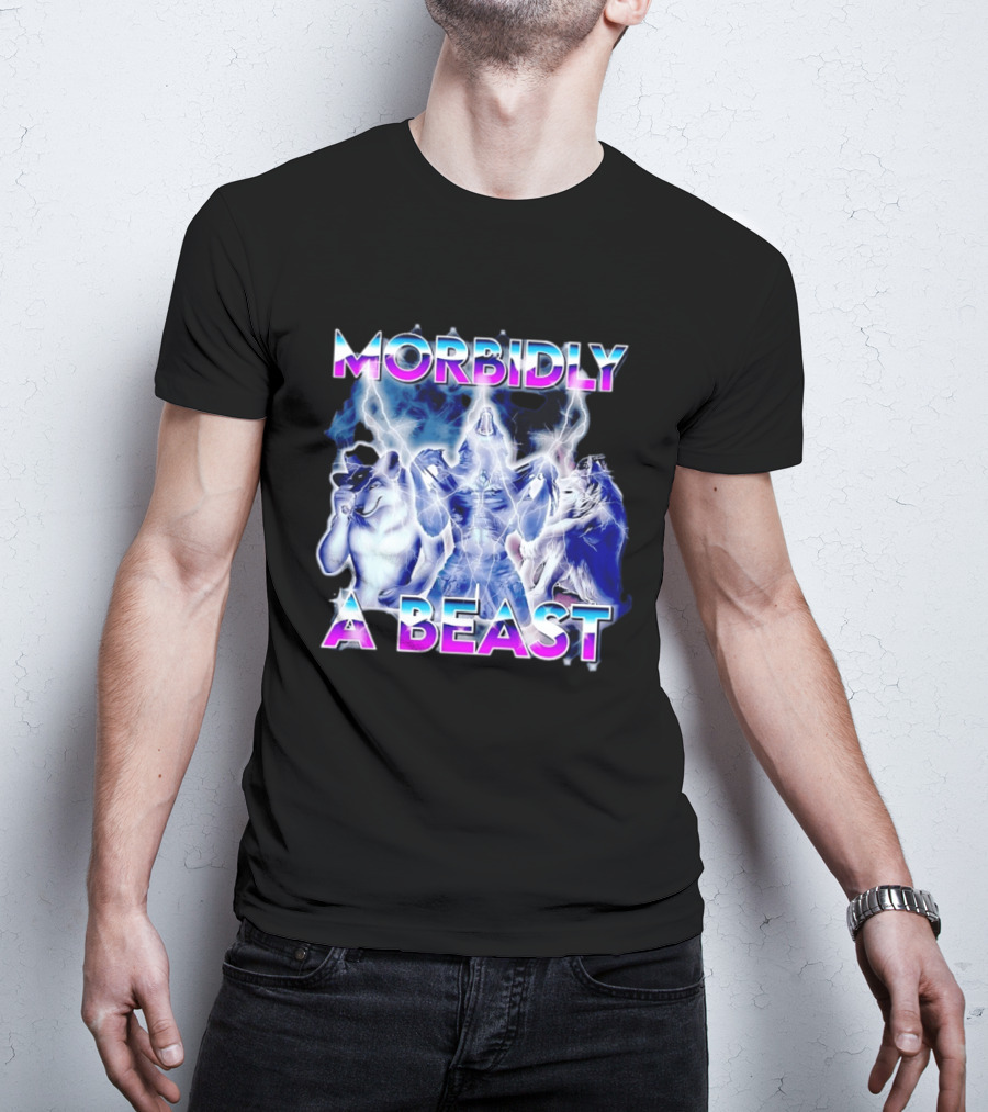 Morbidly A Beast Werewolf Aesthetic Electric Wolves T-Shirt
