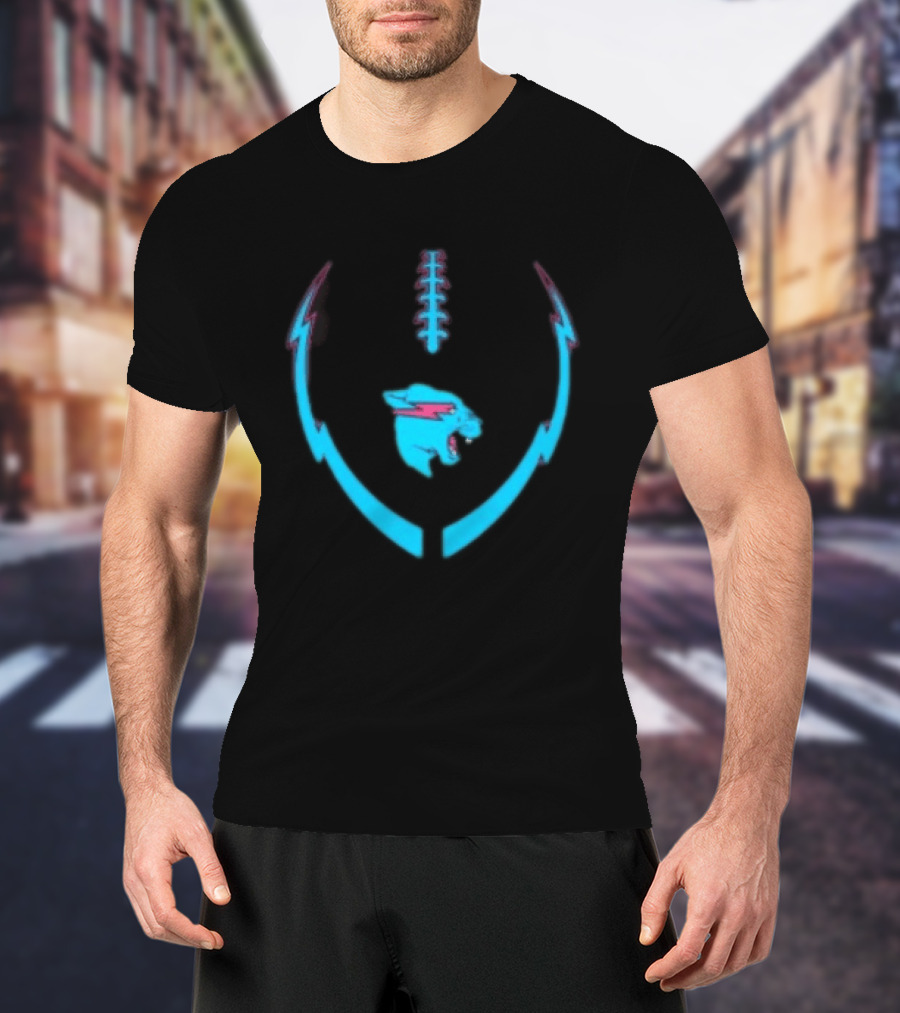 Mrbeast Store Beast Lightning Football T-Shirt