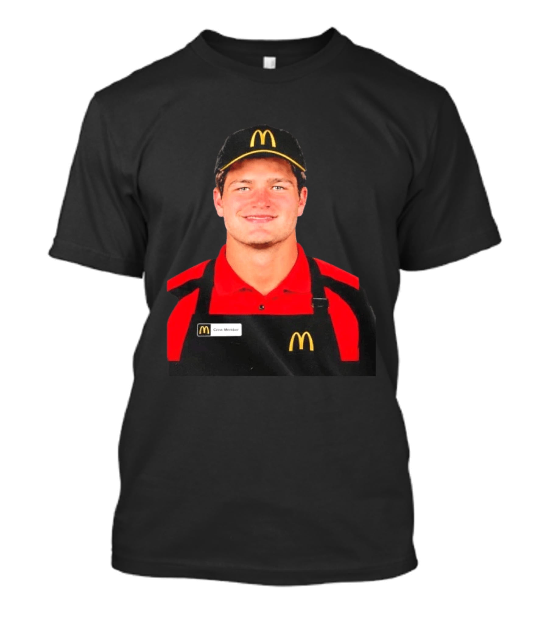 Drake Maye McDonald's Crew Member Uniform New England Patriots T-Shirt