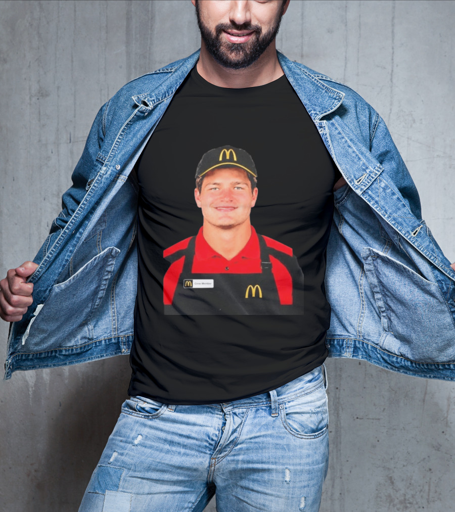 Drake Maye McDonald's Crew Member Uniform New England Patriots T-Shirt