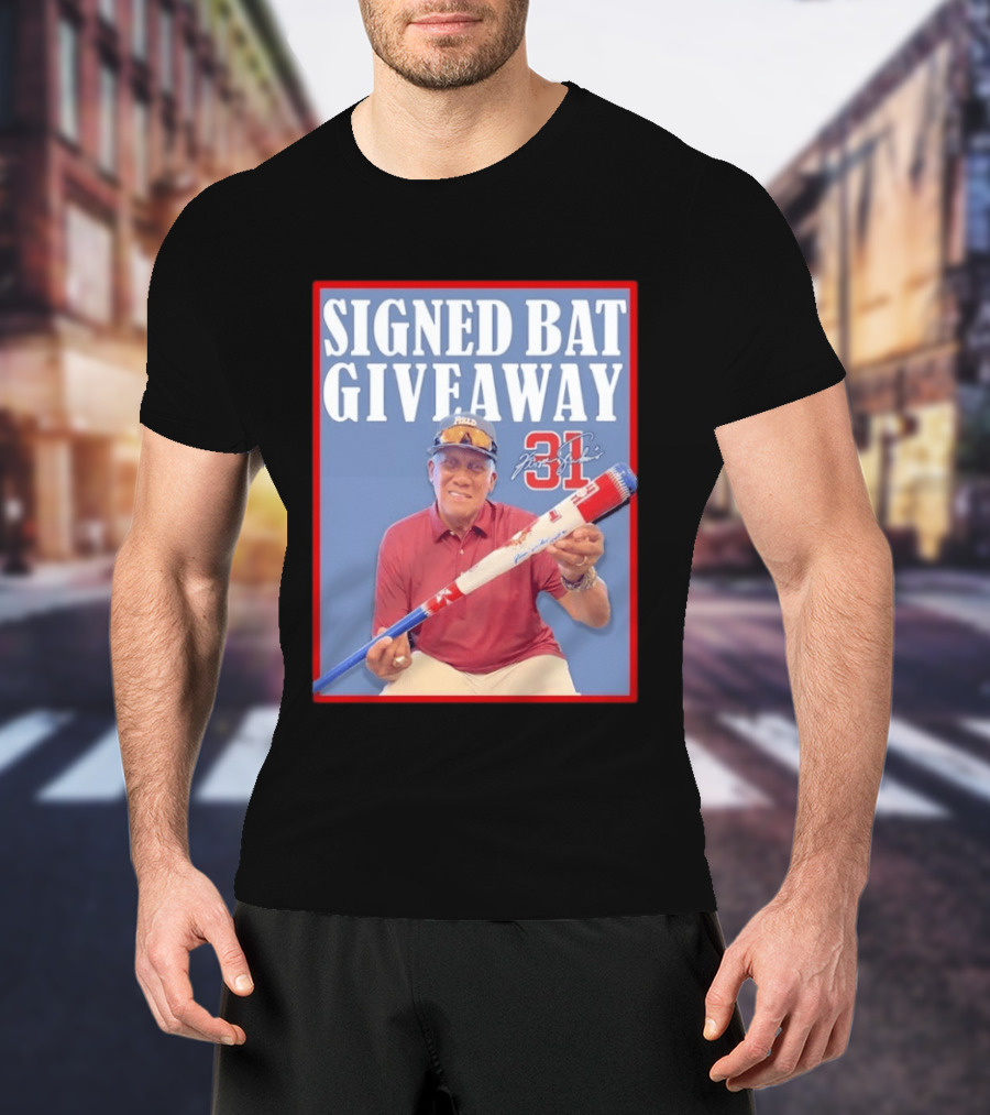 Ferguson Jenkins Signed Bat Giveaway 31 Autograph Event T-Shirt