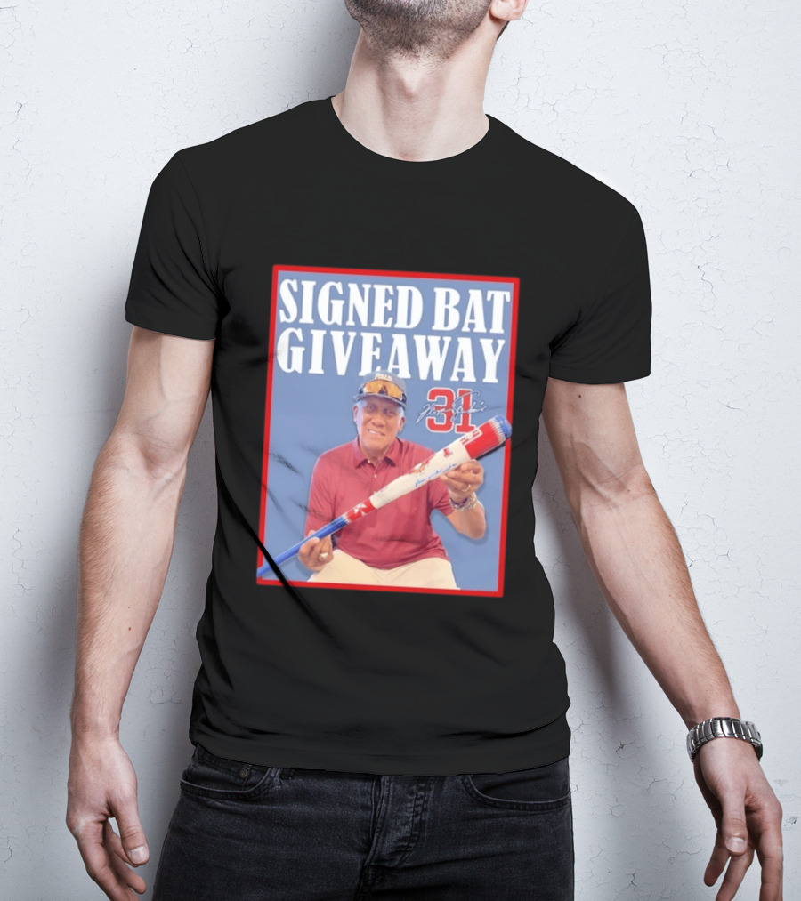 Ferguson Jenkins Signed Bat Giveaway 31 Autograph Event T-Shirt