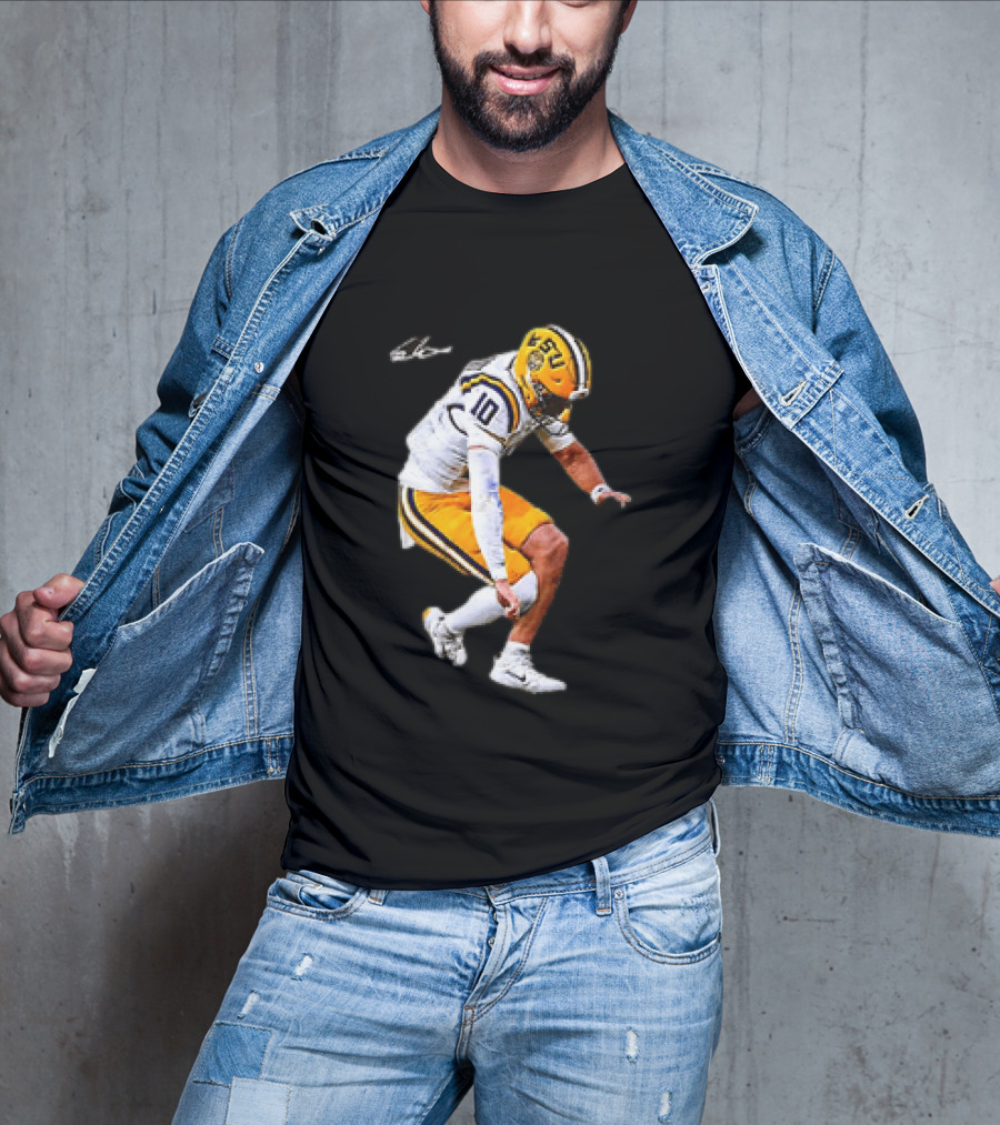 Garrett Nussmeier LSU Tigers Football Quarterback Action Play T-Shirt
