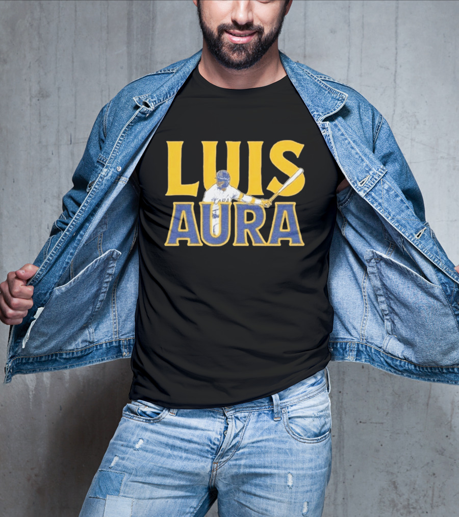 Luis Aura Luis Lara Milwaukee Brewers Player Sporting Bat T-Shirt