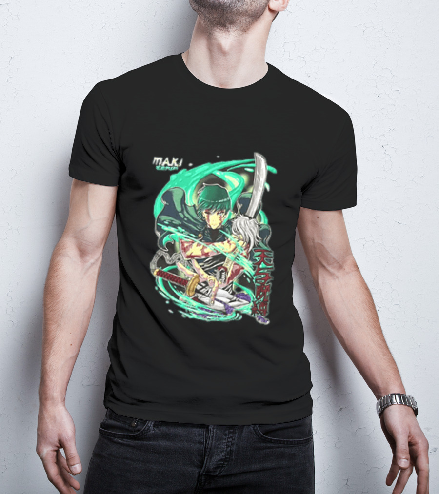 Maki Zenin Jujutsu Kaisen Tenyo Jubaku Heaven's Restriction Anime Sword T-Shirt