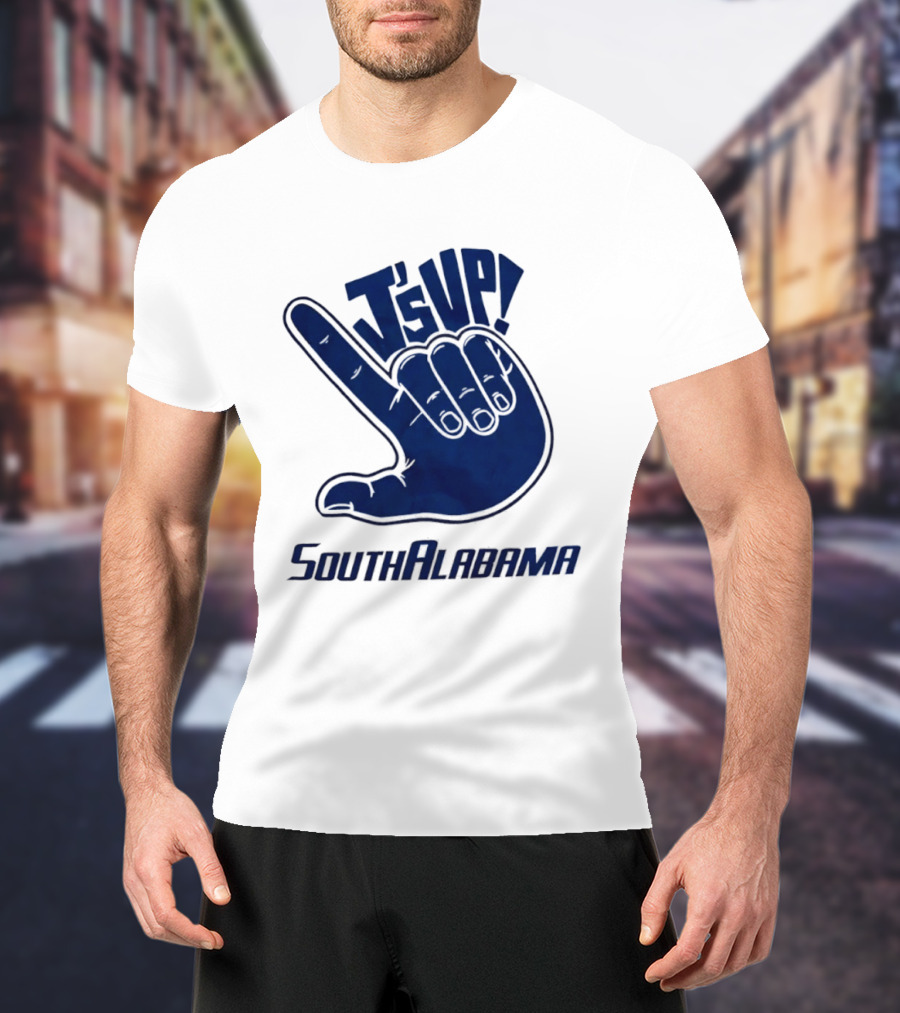J's Up South Alabama Jaguars Hand Sign Fan Gear T-Shirt