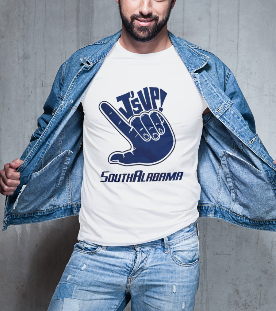 J's Up South Alabama Jaguars Hand Sign Fan Gear T-Shirt
