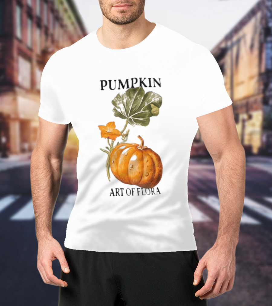 Pumpkin Art Of Flora Botanical Nature Harvest T-Shirt