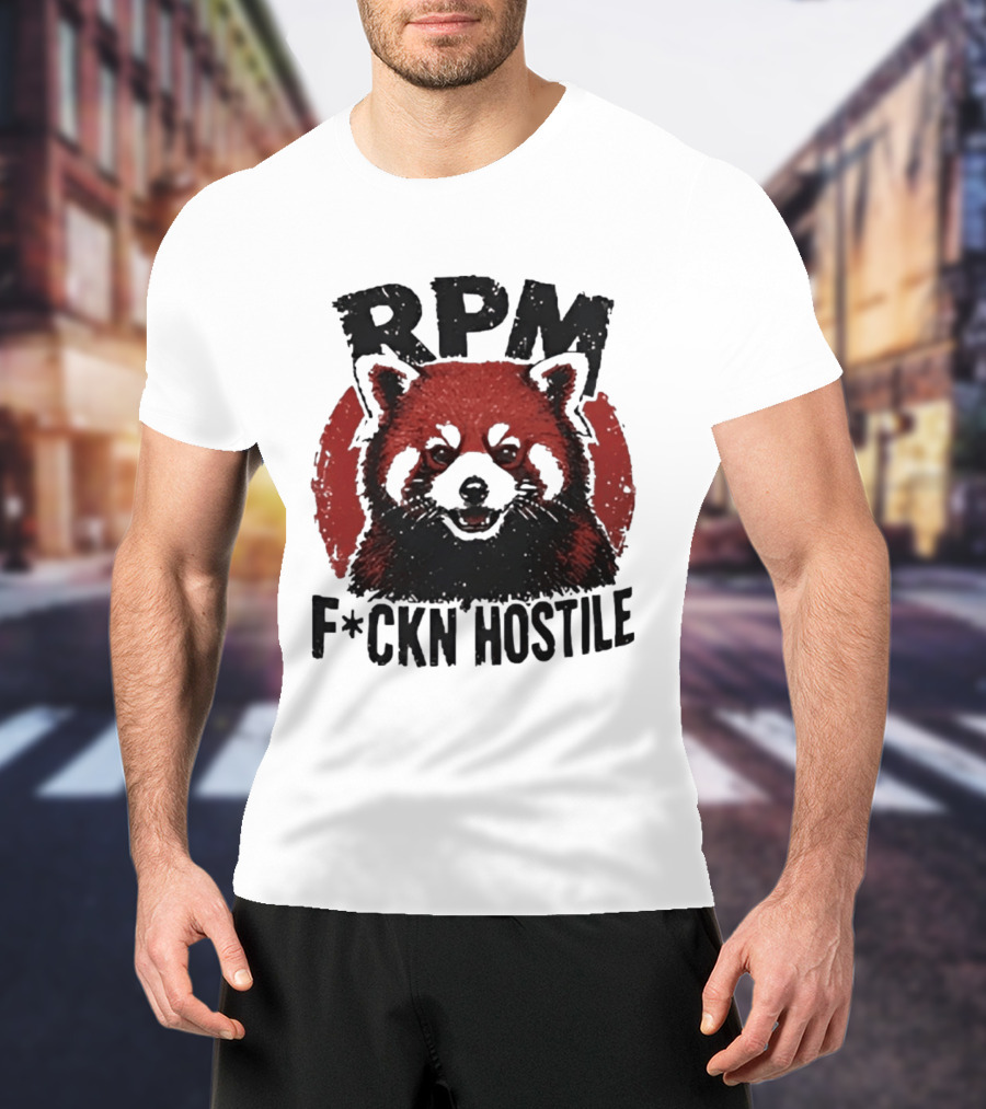 RPM Fckn Hostile Red Panda Fierce Cartoon T-Shirt