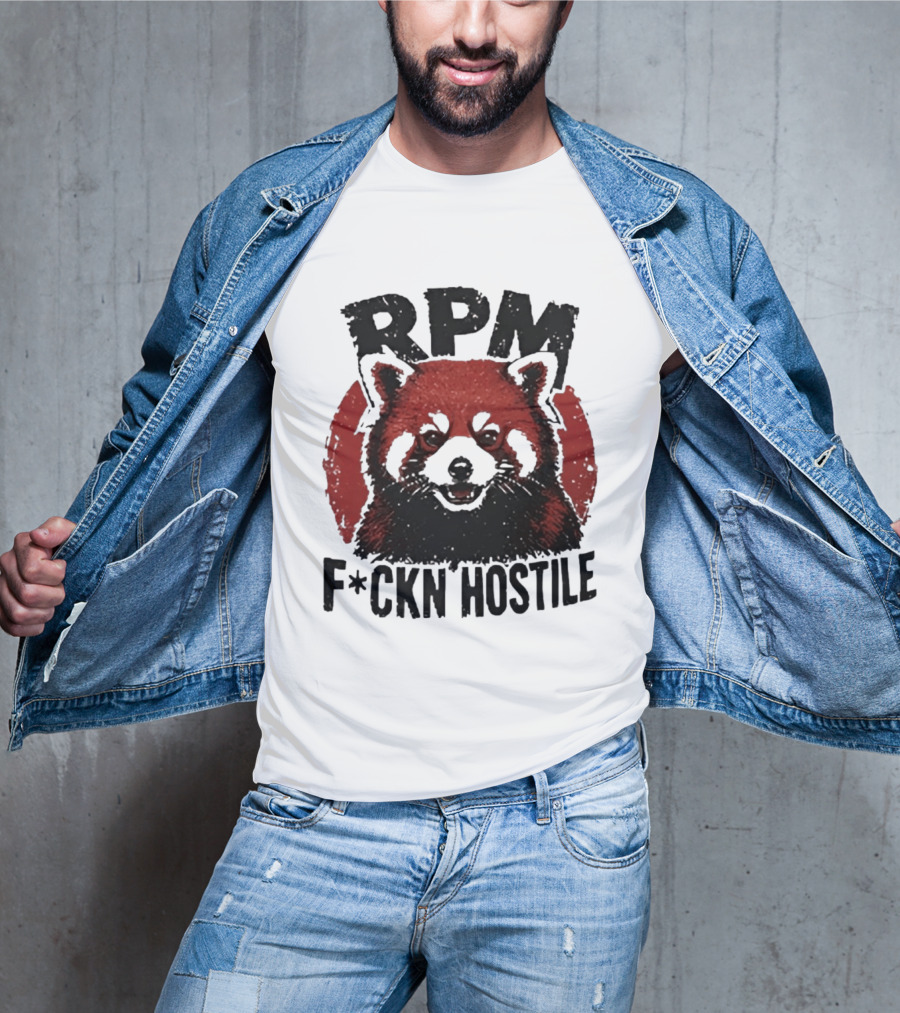 RPM Fckn Hostile Red Panda Fierce Cartoon T-Shirt