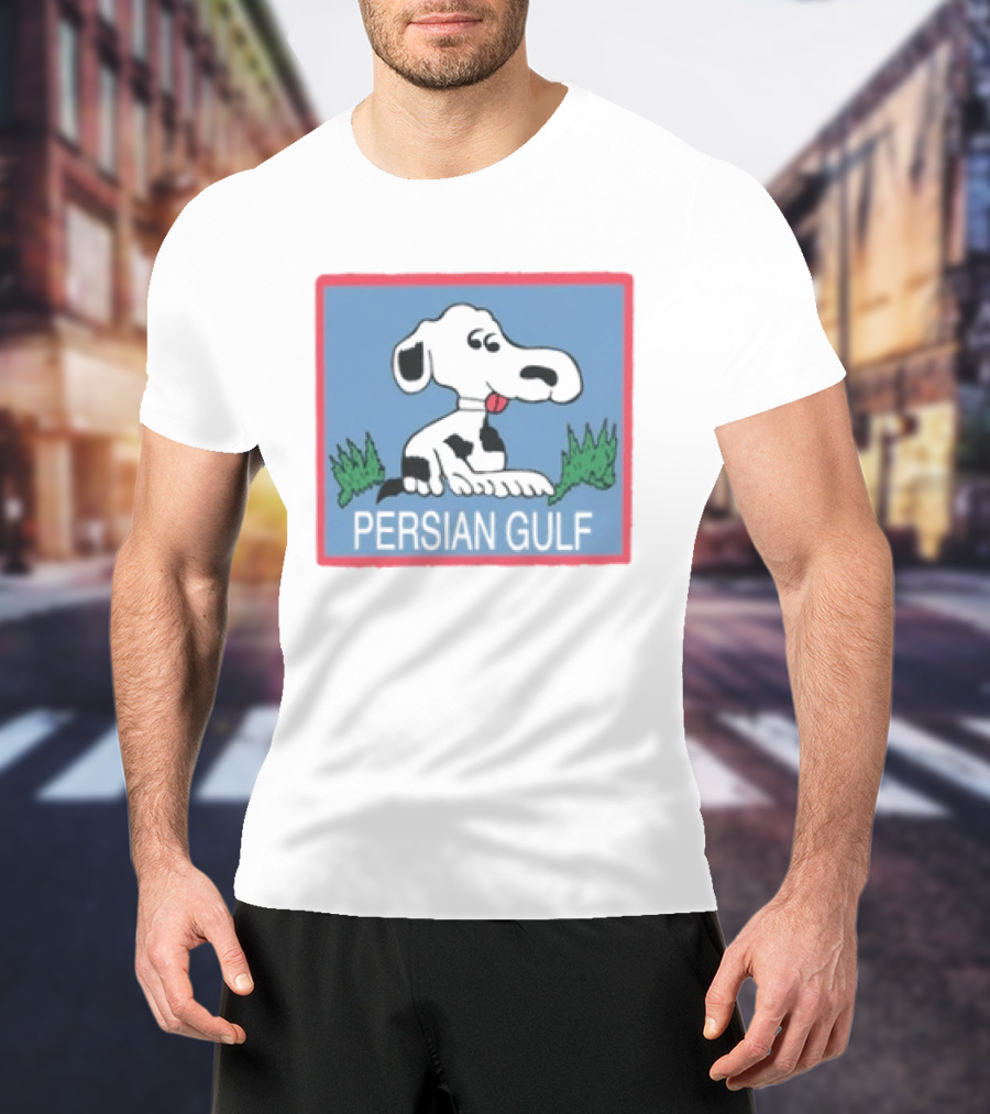 Snoopy Persian Gulf Camouflage Peanuts Cartoon T-Shirt
