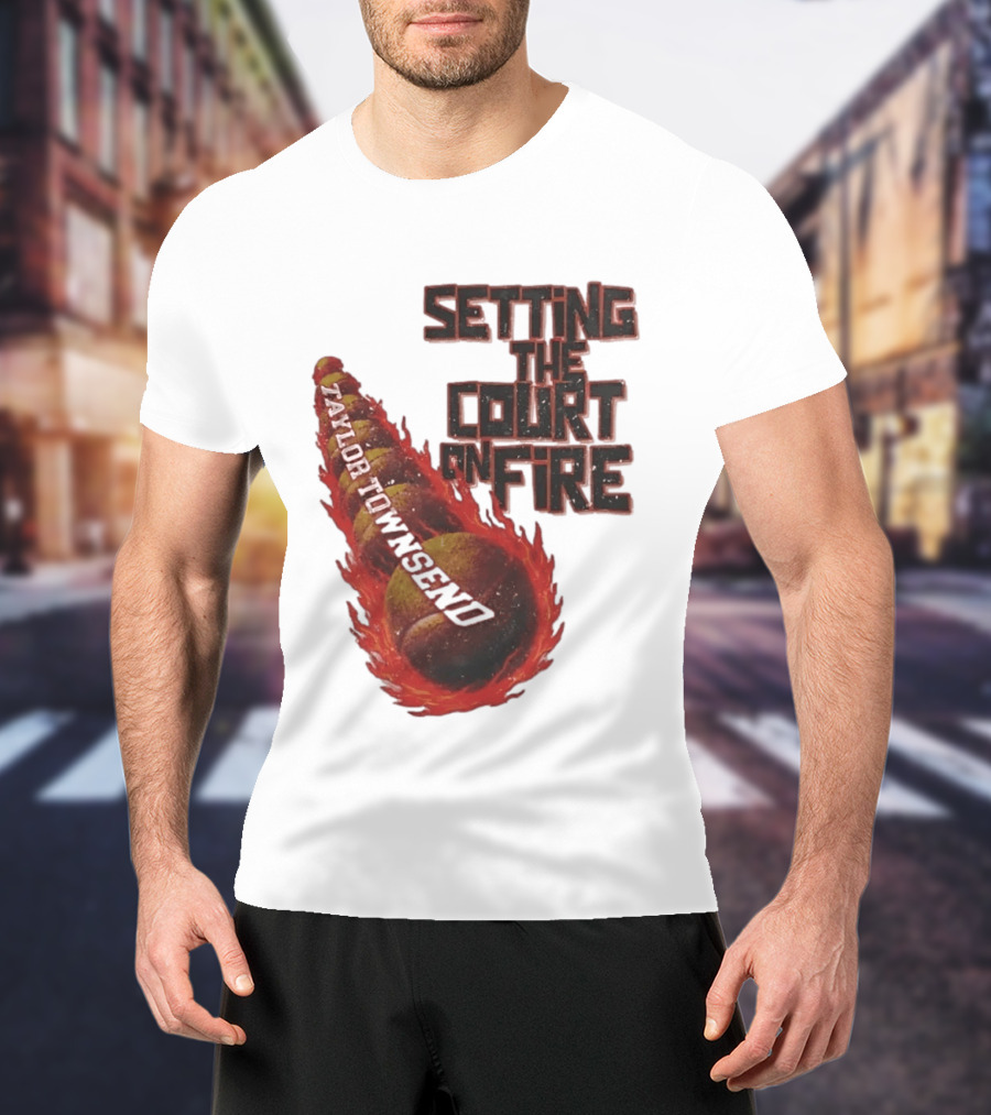 Taylor Townsend Setting The Court On Fire Tennis Flameball T-Shirt