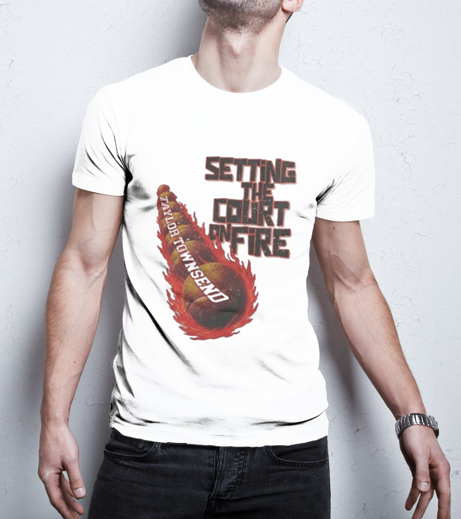 Taylor Townsend Setting The Court On Fire Tennis Flameball T-Shirt