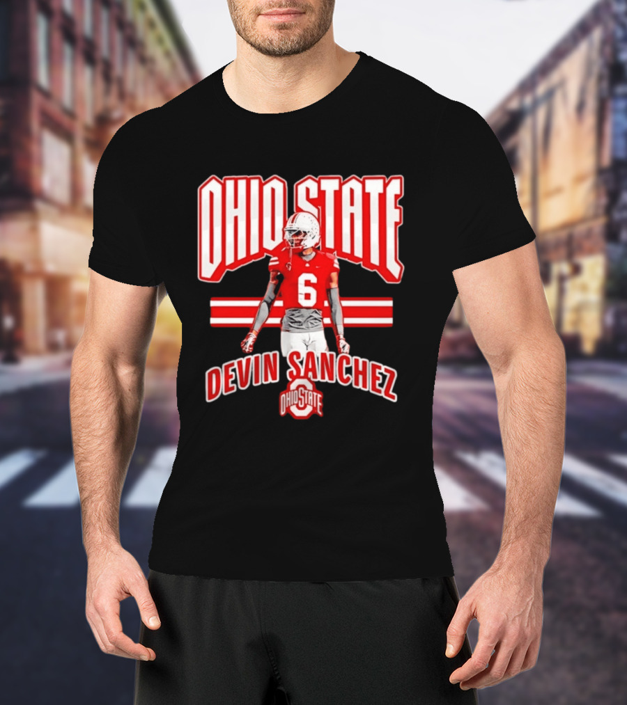 Ohio State Buckeyes Devin Sanchez Number 6 Fan T-Shirt