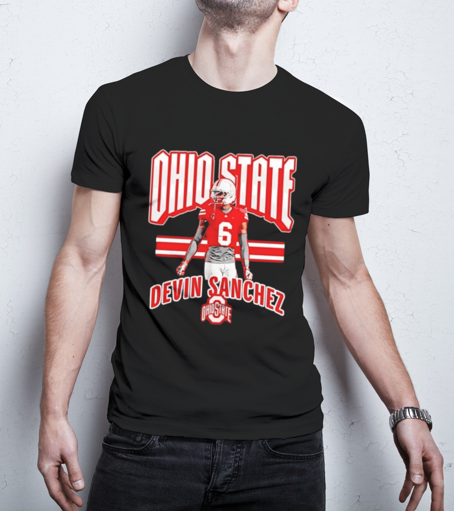 Ohio State Buckeyes Devin Sanchez Number 6 Fan T-Shirt