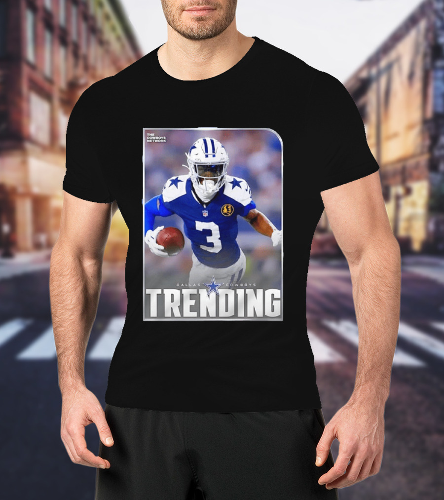 Dallas Cowboys Network Trending Number 3 Player Football T-Shirt