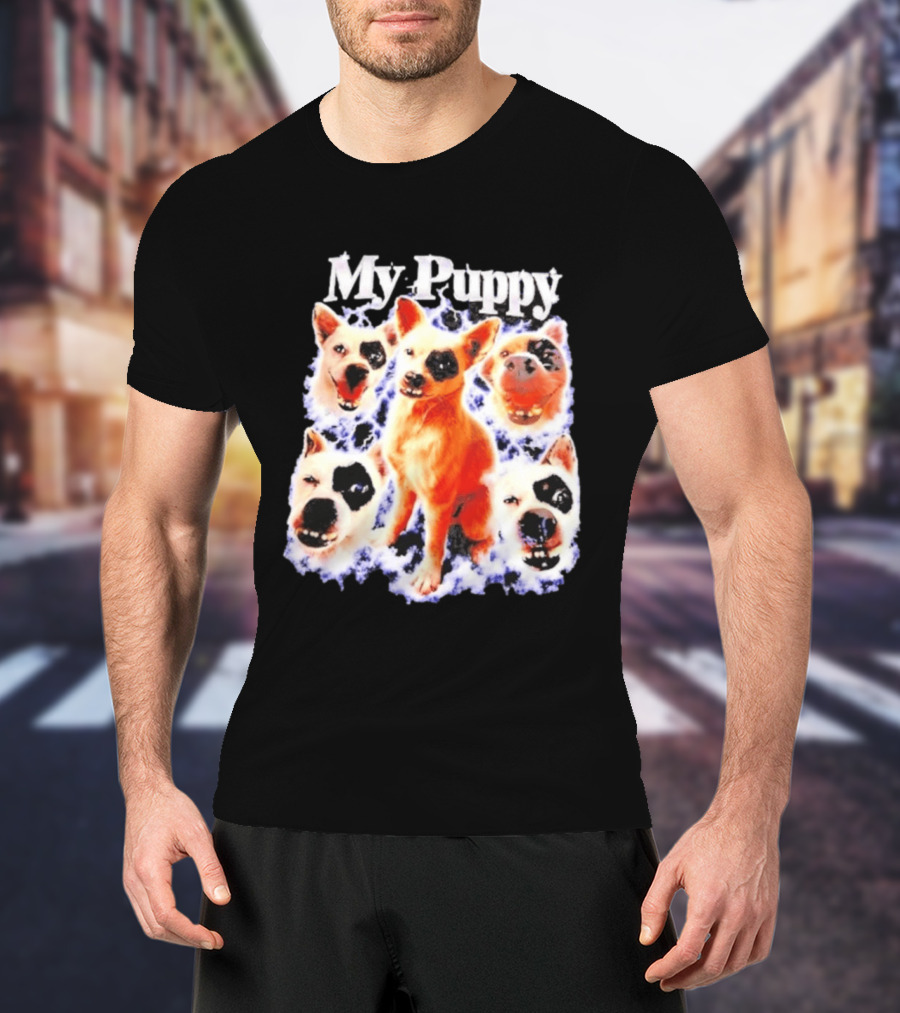 My Puppy Australian Cattle Dog Blue Heeler Faces T-Shirt