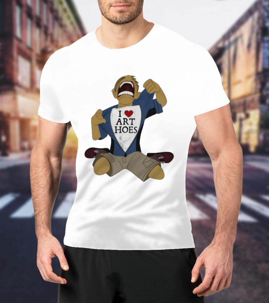 I Love Art Hoes Vintage Cartoon Style Trend T-Shirt