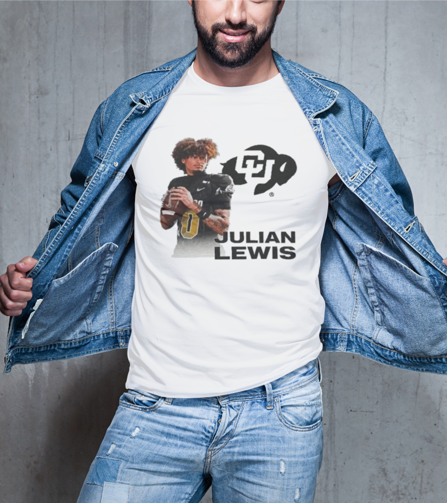 Julian Lewis Colorado Buffaloes CU Football T-Shirt