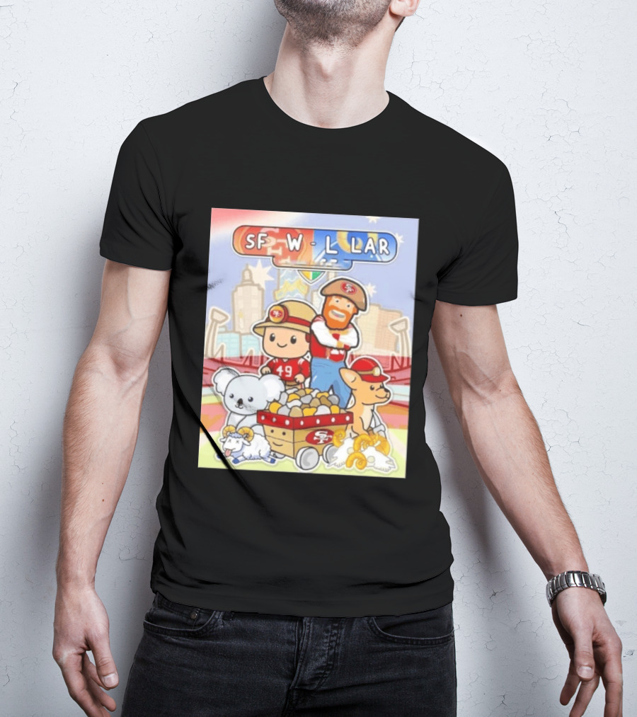 San Francisco 49ers Dig Up A Win SF W L LAR Australia T-Shirt
