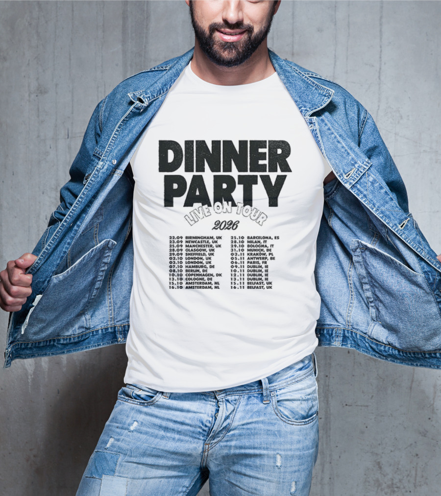 Niall Horan Dinner Party Live On Tour 2024 Dates Schedule T-Shirt
