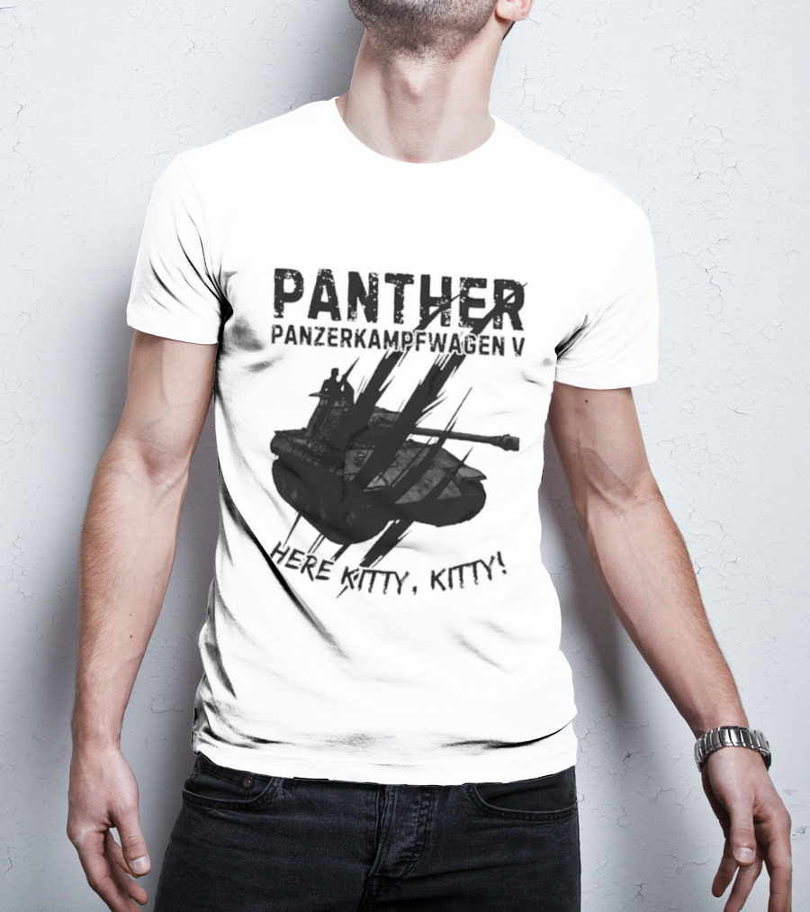 Panther Panzerkampfwagen V Here Kitty Kitty T-Shirt