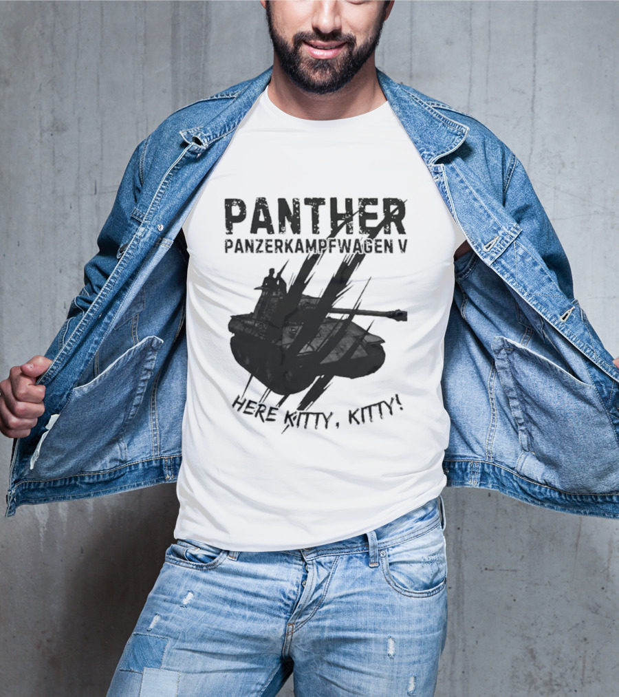 Panther Panzerkampfwagen V Here Kitty Kitty T-Shirt