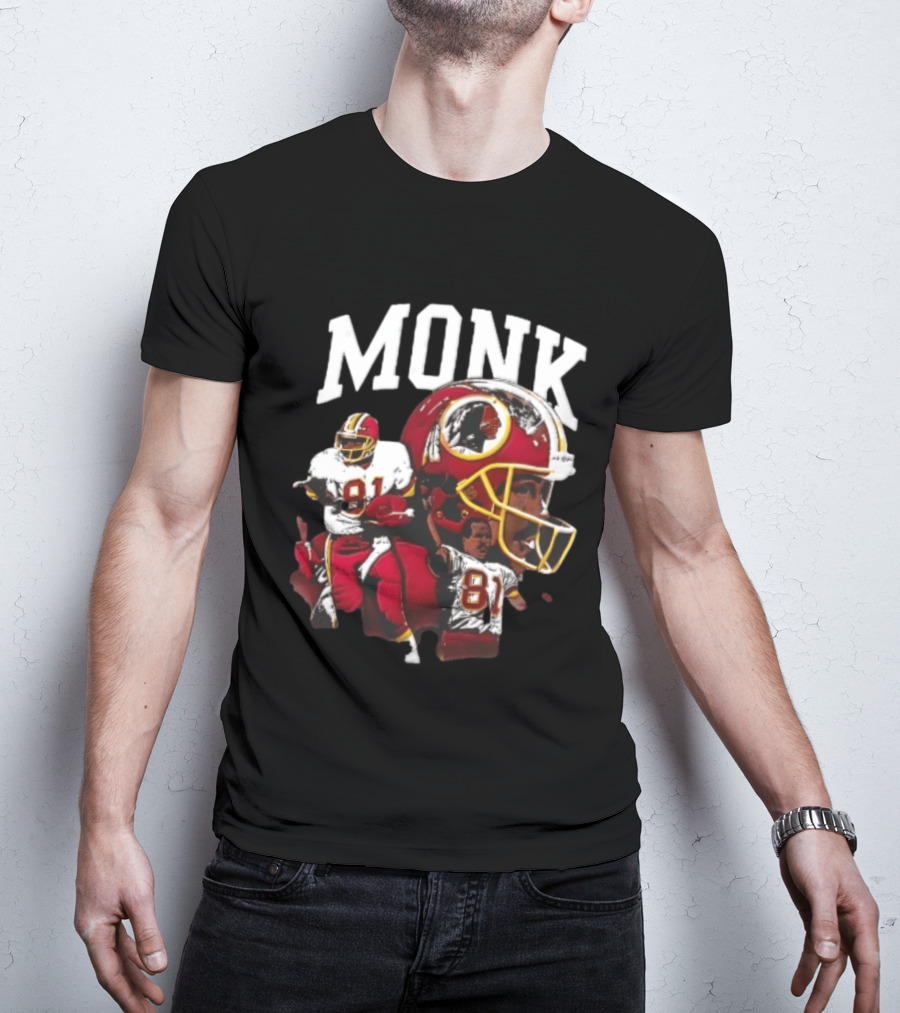 MONK Washington Redskins Bootleg Football Helmet Player Collage 81 T-Shirt