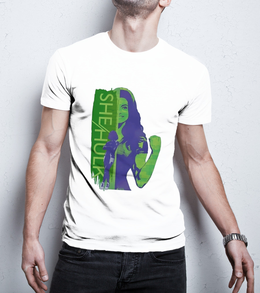 She Hulk Marvel Superhero Jennifer Walters Comic Style Heroic Pose T-Shirt