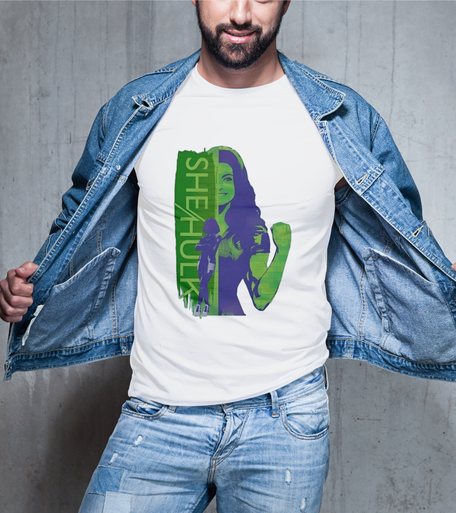 She Hulk Marvel Superhero Jennifer Walters Comic Style Heroic Pose T-Shirt