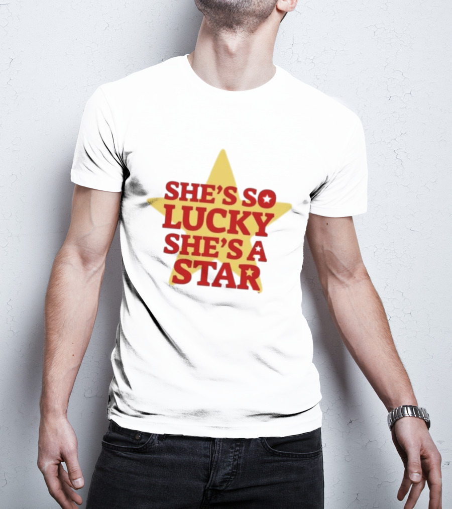 She's So Lucky She's A Star Yellow Star T-Shirt